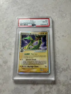 2006 Pokemon EX Dragon Frontiers #97 Rayquaza EX Holo PSA 8 - Image 1