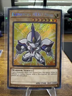 🔥YUGIOH • ELEMENTAL HERO NEOS • SECRET RARE • BLMM-EN003 • 1st EDITION • NM🔥 - Image 1