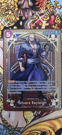 Silvers Rayleigh OP09-005 R SP One Piece Card Game A Fist of Divine Speed M/NM - Image 1
