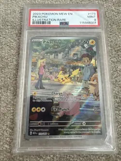 Pokemon Pikachu TCG Card 173/165 SV Scarlet & Violet 151 PSA 9 - Image 1
