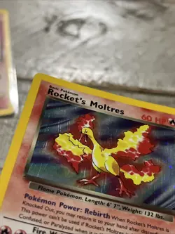 Pokemon TCG Rocket’s Moltres Holo Rare Card 12/132 Gym Heroes Unlimited - Image 4