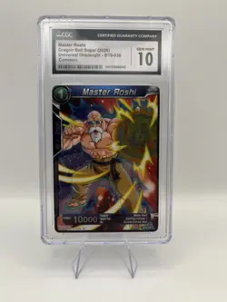 Master Roshi FOIL 2020 Dragon Ball Super Card BT9-030 CGC 10 GEM MINT - Image 1