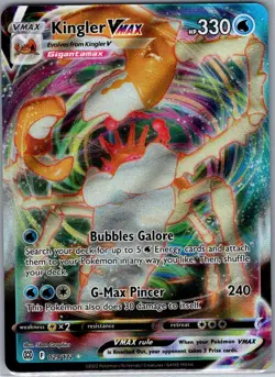 Kingler VMAX 029/172 SWSH09: Brilliant Stars - Pokemon Card - NM - Image 1