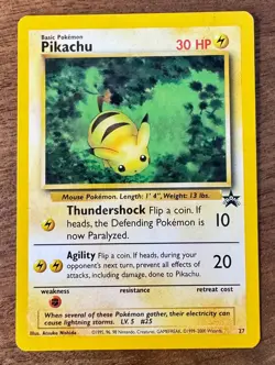 Pokemon Card - 1999/2000 - Pikachu WoTC Promo Black Star #27 Promo - Image 1
