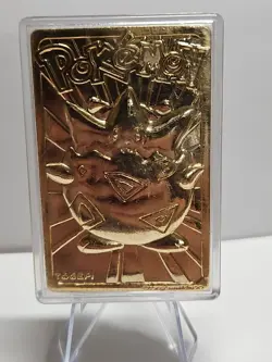 Pokemon 1999 Burger King 23K Gold Plated Togepi Card w/ COA & Case - Image 4