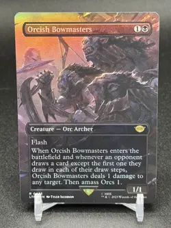 MTG Magic Lord of the Rings #433 Orcish Bowmasters Rare Borderless - Image 1