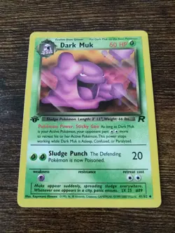 Dark Muk 41/82 1st Edition Team Rocket Non Holo Pokemon Card - Image 1