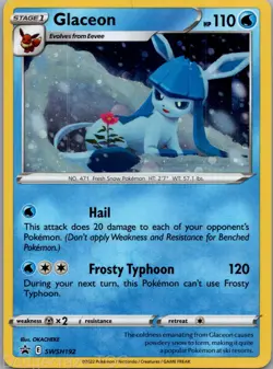 Glaceon SWSH192 Promo SWSH Black Star Pokemon NM - Image 1