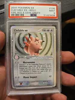 Pokemon PSA 9 Clefable ex 2004 EX Fire Red & Leaf Green 106/112 Holo Super Clean - Image 1