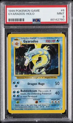 1999 POKEMON GAME #6 GYARADOS-HOLO PSA 9 - Image 1