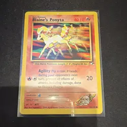 Pokemon Blaine's Ponyta 63/132 Gym Challenge Basic 40 HP Regular English - Image 1