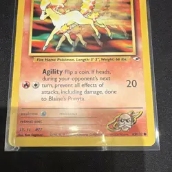 Pokemon Blaine's Ponyta 63/132 Gym Challenge Basic 40 HP Regular English - Image 2