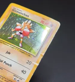 Pokemon TCG: Hitmonchan 7/102 - Unlimited Holo Rare - Base Set - *HP w/Creases* - Image 3