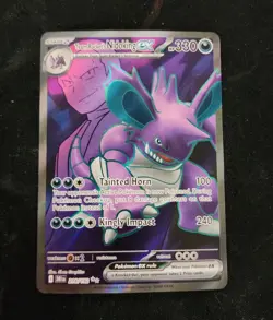 Pokemon TCG Team Rockets Nidoking EX 216/182 Destined Rivals Ultra Rare Full Art - Image 1