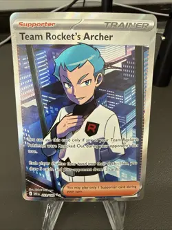 Team Rocket's Archer ⭐ 223/182 Holo Ultra Rare Destined Rivals 2025 Pokemon NM - Image 1