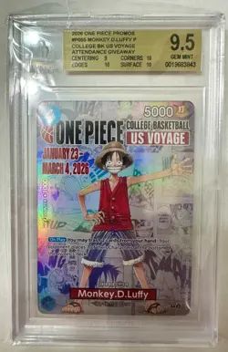 2026 One Piece Monkey D. Luffy College Basketball US VOYAGE Promo Card BGS 9.5 - Image 1