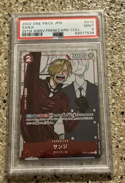 ONE PIECE PSA 9 MINT SANJI 25TH ANNIVERSARY COLLECTION JAPANESE 2022 - Image 1
