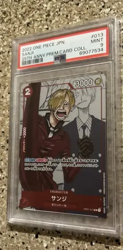 ONE PIECE PSA 9 MINT SANJI 25TH ANNIVERSARY COLLECTION JAPANESE 2022 - Image 3