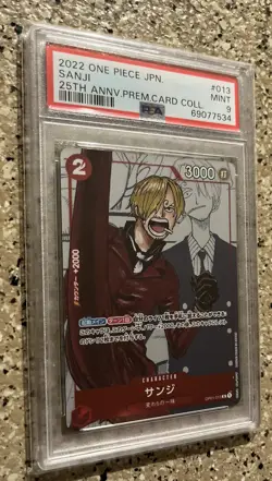ONE PIECE PSA 9 MINT SANJI 25TH ANNIVERSARY COLLECTION JAPANESE 2022 - Image 4
