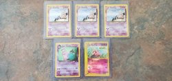 Lot 5 SlowKing Neo Genesis Holo 1995-2000 Reverse (US/Canada) - Swirl Rare Cards - Image 1