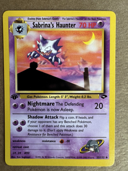Sabrina's Haunter 55/132 Gym Challenge 1st Edition Non-Holo Pokemon Card NM+ - Image 1