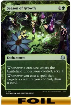 Season of Growth ** FOIL SHOWCASE ** Wilds of Eldraine: Enchanting Tales MTG - Image 1