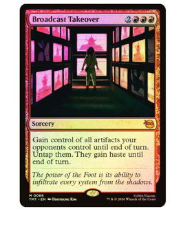 Broadcast Takeover - Foil Teenage Mutant Ninja Turtles MTG - Image 1