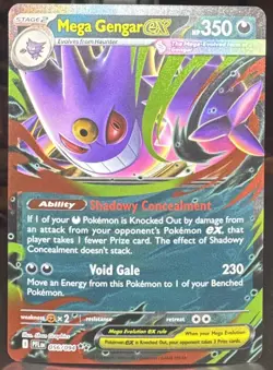 Pokemon TCG Mega Gengar ex 056/094 Me02 Phantasmal Flames Double Rare Holo Card - Image 1