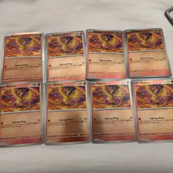 Lot of 8 Reverse & Holo Rare Moltres ME02: Phantasmal Flames Cards Pokemon Fire - Image 1