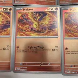 Lot of 8 Reverse & Holo Rare Moltres ME02: Phantasmal Flames Cards Pokemon Fire - Image 3