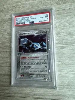PSA 8 NM-MINT Metagross EX Pokemon 2007 Power Keepers #95 - Image 1
