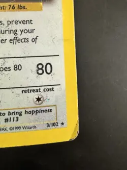 Pokemon TCG Wizards Chansey Base Set Holo Rare 3/102 1999 Trading Card - Image 5