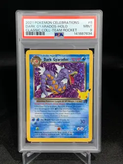 Dark Gyarados Holo PSA 9 Mint 2021 Pokemon Celebrations Classic Team Rocket 8/82 - Image 1