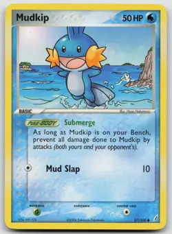 Pokemon Card Mudkip Common Crystal Guardians 57/100 - Image 1