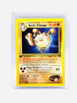 [LP+] 2000 Pokemon Gym Challenge Brock's Primeape 1st Edition #35/132 Uncommon - Image 1