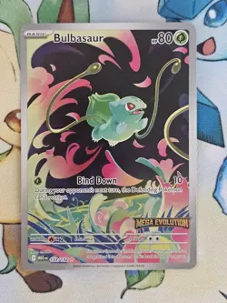 Pokemon Bulbasaur Holo Card Mega Evolution 133/132 ME01 Stamped Box Topper - Image 1