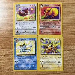Pokemon TCG Jungle Eeveelution Lot Eevee Flareon Jolteon Vaporeon - Image 1