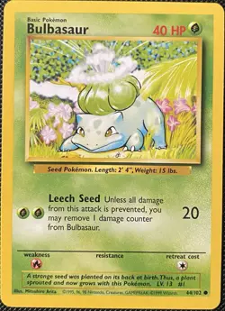 Bulbasaur 044/102 Base Set Regular - Pokemon Card - Image 1