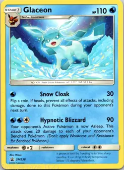 Glaceon SM238 Promo SM Black Star Promos Pokemon NM - Image 1
