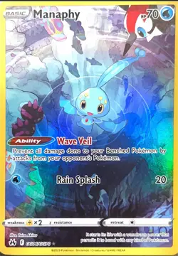 Manaphy - GG06/GG70 - Pokemon Crown Zenith Galarian Gallery Holo Card NM - Image 1