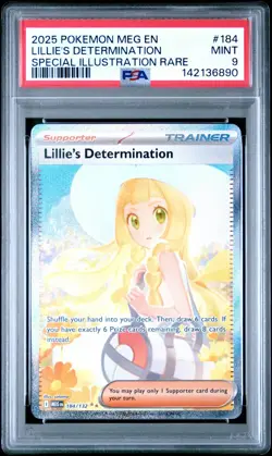 2025 Pokemon Lillie's Determination Special Illustration Rare #184/132 PSA 9 - Image 1