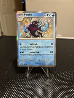 Palafin 124/091 Paldean Fates Pokemon TCG NM Baby Shiny Holo Rare Card - Image 1