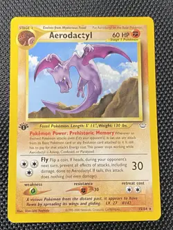 Pokemon Aerodactyl 1st Edition 15/64 Neo Revelation Rare LP+ - Image 1
