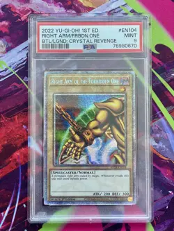 Yugioh Right Arm of the Forbidden One BLCR-EN104 Starlight Rare PSA 9 - Image 1