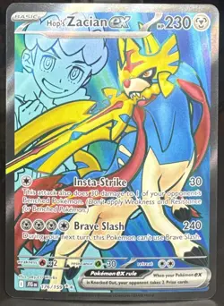 Pokemon TCG Hop's Zacian ex 176/159 Sv09: Journey Together Ultra Rare Holo Card - Image 1