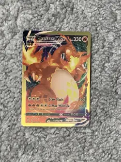 Charizard VMax HP330 Claw Slash Gold Foil Fan Art Display Card NM! - Image 1