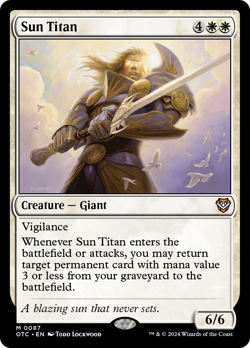 Sun Titan 87 | Near Mint NM | OTC Outlaws of Thunder Junction Magic MTG - Image 1