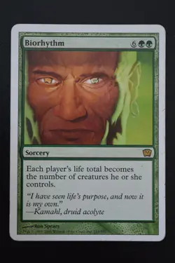 Magic The Gathering MTG BIORHYTHM Ninth Edition HP Heavily Played - Image 1