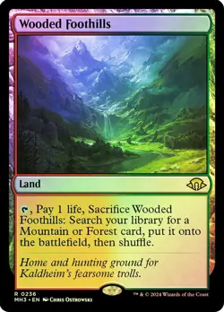 Wooded Foothills – MH3 – Foil – Near Mint – MTG – Fetch Land #236 - Image 1