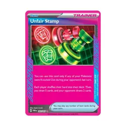 Pokemon SV06: Twilight Masquerade Unfair Stamp (ACE SPEC R) #165/167 (Holo) NM - Image 1